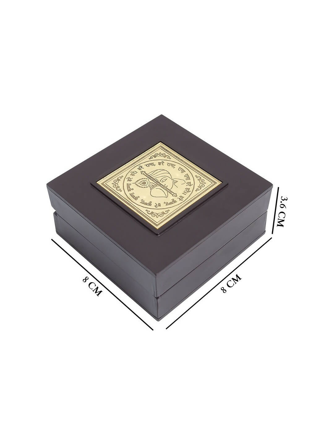 Golden Peacock Black 24 Ct Gold Polished Radha Krishna Wooden Prayer Box | Grocsy