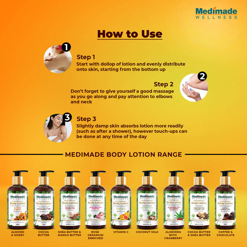 Medimade Wellness Moisturising Body Lotion With Shea Butter & Mango Butter | Grocsy