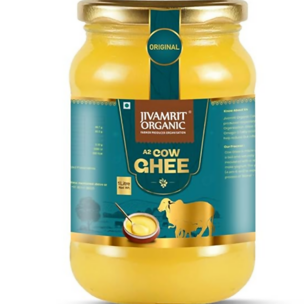 Jivamrit Organic A2 Cow Ghee Glass Bottle | Grocsy