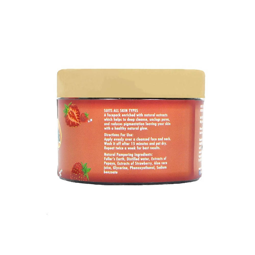 Prakriti Herbals Detox and Glow Strawberry Papaya Face Pack | Grocsy