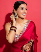 Joban Fashion Red Rangoli silk Party Wear Sarees | Grocsy