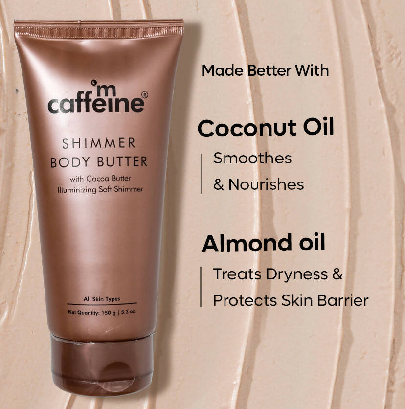 mCaffeine Shimmer Body Butter with Cocoa Butter | Grocsy
