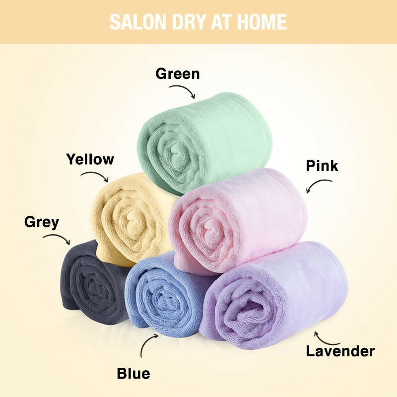 Nykaa Naturals Microfiber Hair Wrap for Frizz Free & Shiny Hair - Yellow | Grocsy