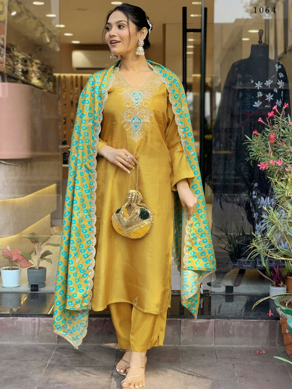 Partywear Designer Cotton Maroon Stitched Suit With Dupatta - Tanisha | Grocsy