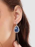 Nuyug 22K Gold Plated Azure Muse Contemporary Drop Earrings | Grocsy