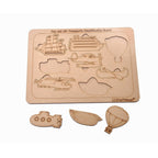 Kraftsman Sea And Air Transport Vehicles Identification Puzzle Board with Color Kit included | Grocsy