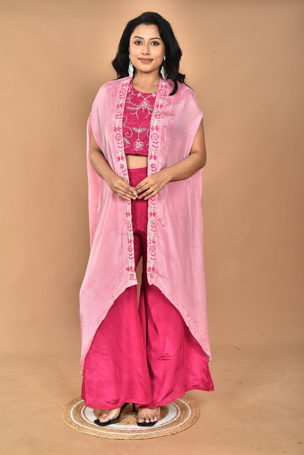Morchari Women Hand Embroidery Crop Top-Rani | Grocsy