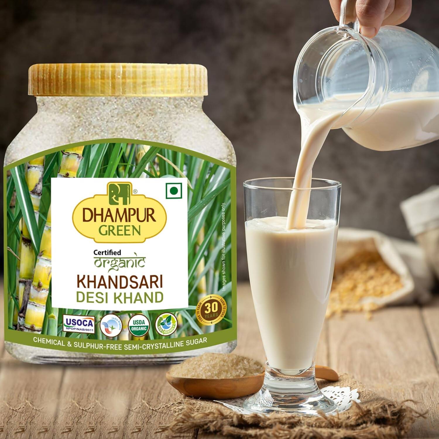 Dhampur Green Desi Khand Khandsari Sugar | Grocsy