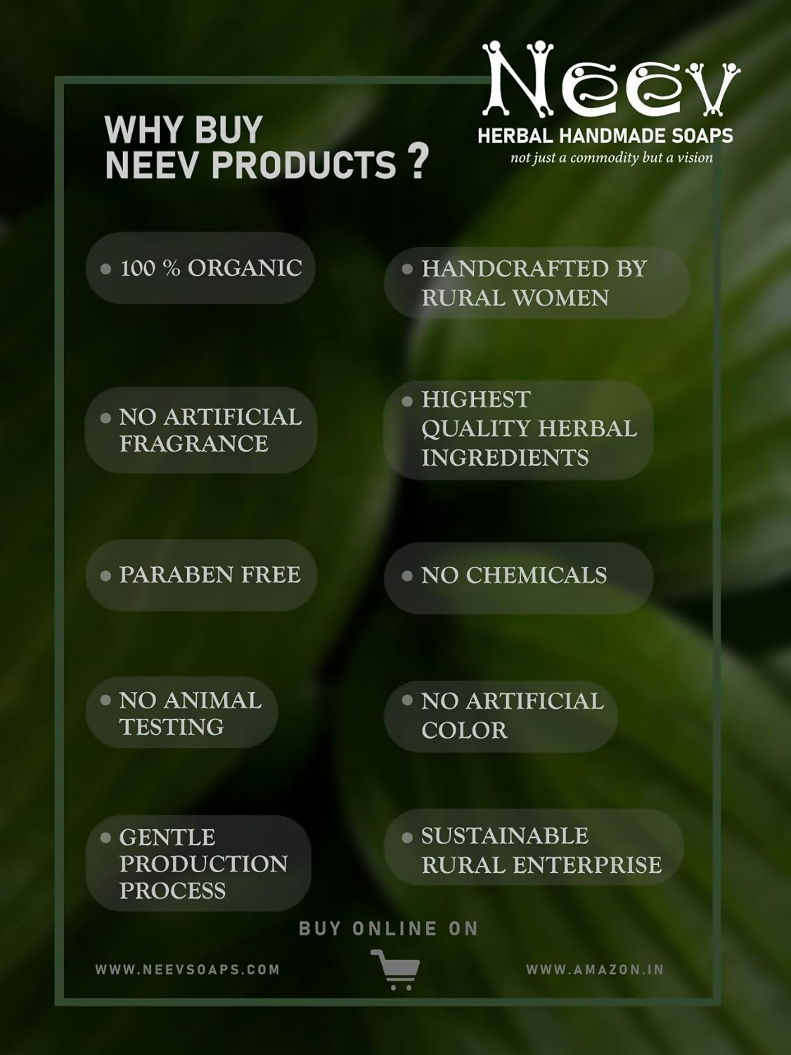 Neev Herbal Handmade Soaps Cucumber Soap Revitalizing and Skin Tightening | Grocsy