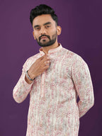 Anaita Light Pink Digital Print Kurta | Grocsy