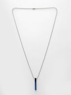 NVR Men's Set of 2 Gold & Blue Geomatric Pendent With Chain | Grocsy