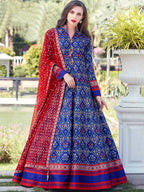 Partywear Designer Royal Blue Heavy Soft Killer Silk Salwar Suit - Anbazaar | Grocsy