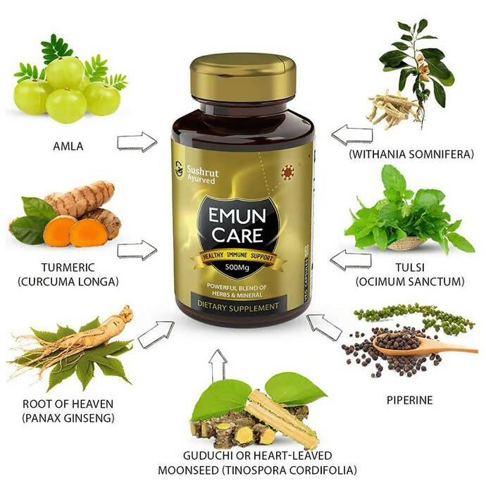 Sushrut Ayurved Emun Care Veg Capsules | Grocsy