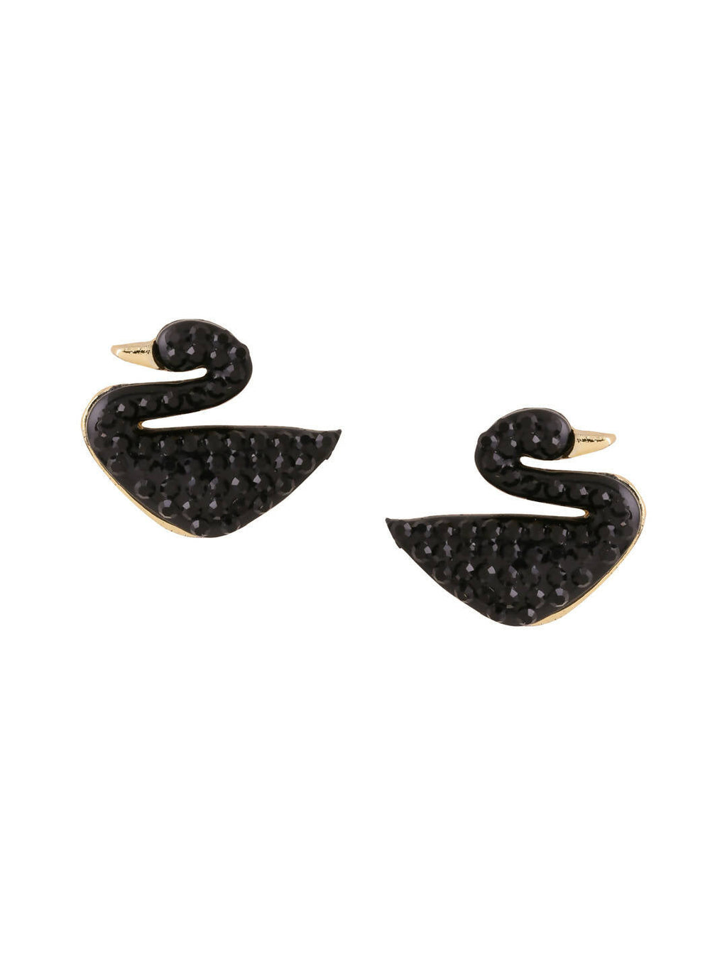 NVR Women Black Cz Studded Studs Earrings | Grocsy