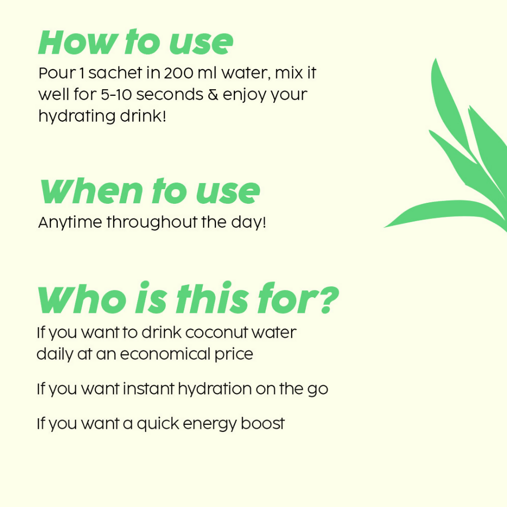 PLIX The Plant Fix Tender Coconut Water Premix Powder | Grocsy