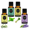 Earth N Pure Essential Oils (Eucalyptus, Lemongrass, Lavender & Peppermint) Combo | Grocsy