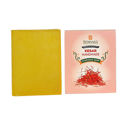 Krishna's Herbal & Ayurveda Kesar Handmade Soap | Grocsy