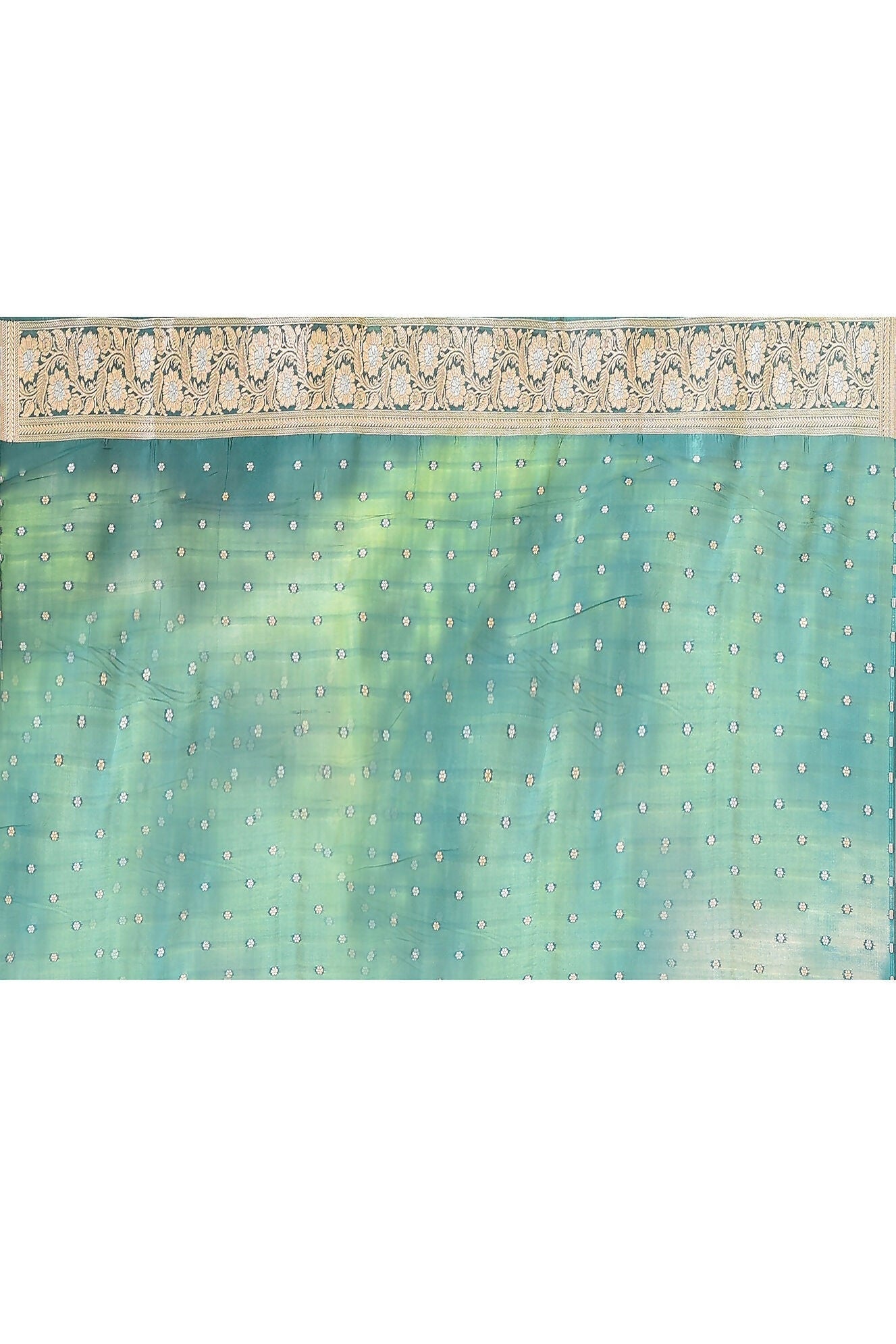 Joban Fashion Green Banarasi Soft Pure Handloom Banarasi Silk Saree | Grocsy