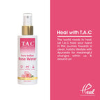 TAC - The Ayurveda Co. Pure Indian Rose Water For Toning & Hydration for Women & Men | Grocsy