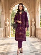 Teeya Creation Womens New Net With Heavy Embroiedery With Sequence Work Purple Kurta Set | Grocsy