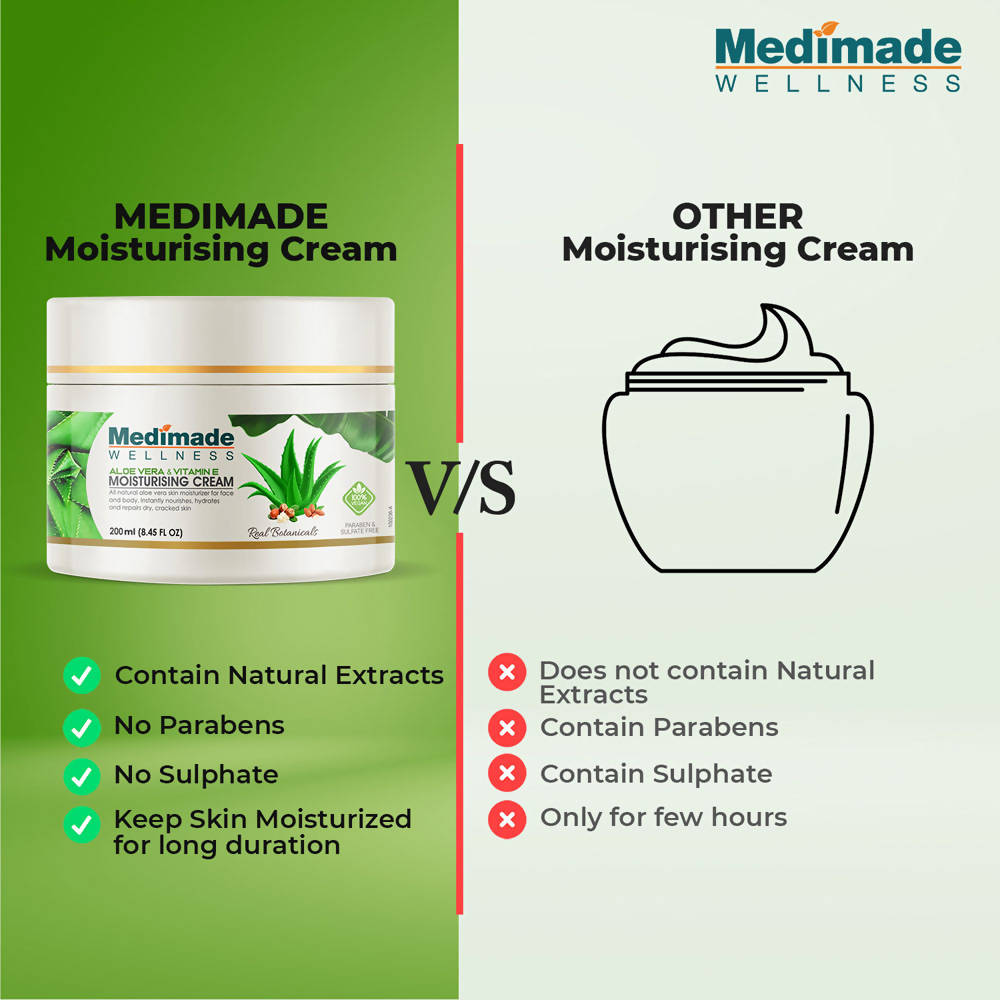 Medimade Wellness Aloe Vera & Vitamin E Moisturising Cream | Grocsy