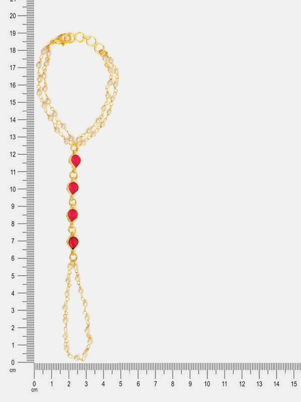 Ruby Raang Mannat Pearl Haath Phool | Grocsy
