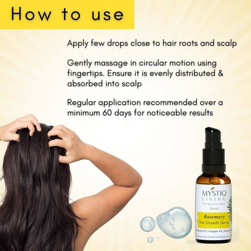 Mystiq Living Rosemary Hair Growth Serum | Grocsy