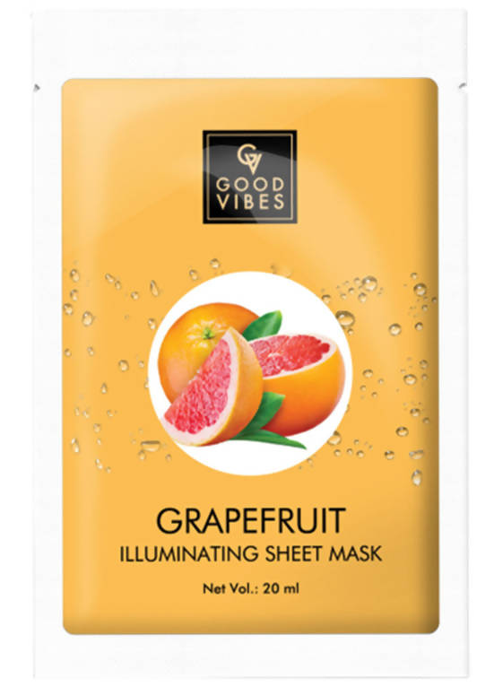 Good Vibes Grapefruit Illuminating Sheet Mask | Grocsy
