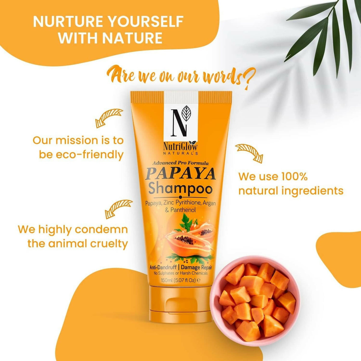 NutriGlow NATURAL'S Advanced Pro Formula Papaya Shampoo | Grocsy