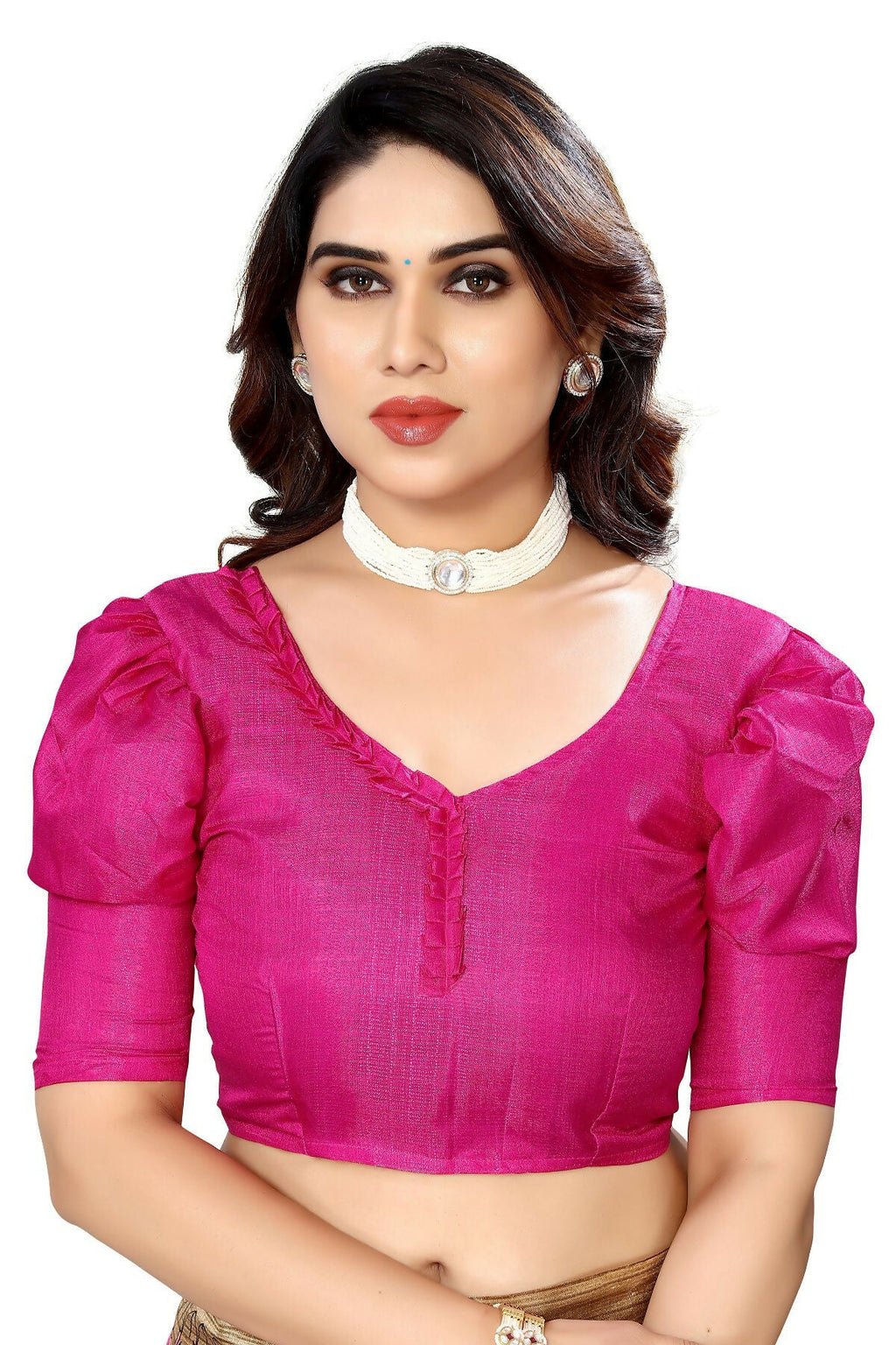 Vamika baby pink Printed Art Silk Saree | Grocsy
