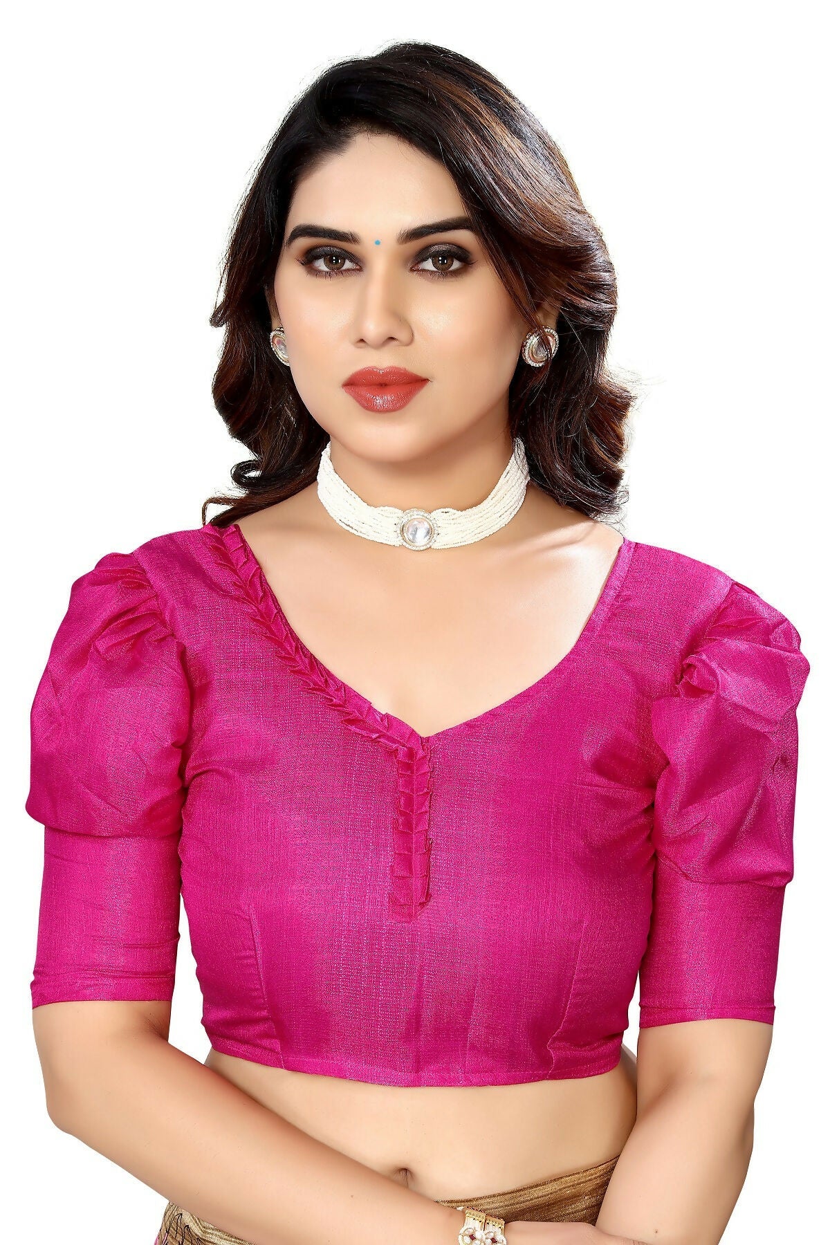 Vamika baby pink Printed Art Silk Saree | Grocsy