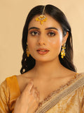 Nuyug Amber Glory Ethnic Earrings & Maang Tikka Set | Grocsy