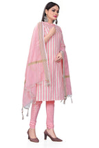 Pink Cotton Jacquard Woven Unstitched Dress Material - Amara | Grocsy