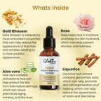 Globus Remedies Gold Radiance Anti Aging Face Serum, For Skin Lightening & Dark Spots Removal | Grocsy