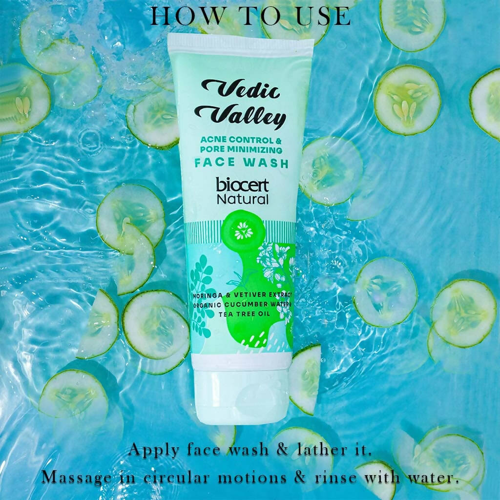 Vedic Valley Acne & Pore Minimizing Face Wash With Moringa & Vetiver | Grocsy