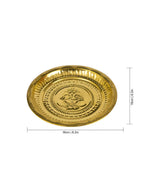 Spillbox Gold-Toned Brass Ganesh Thali Pooja Essential | Grocsy