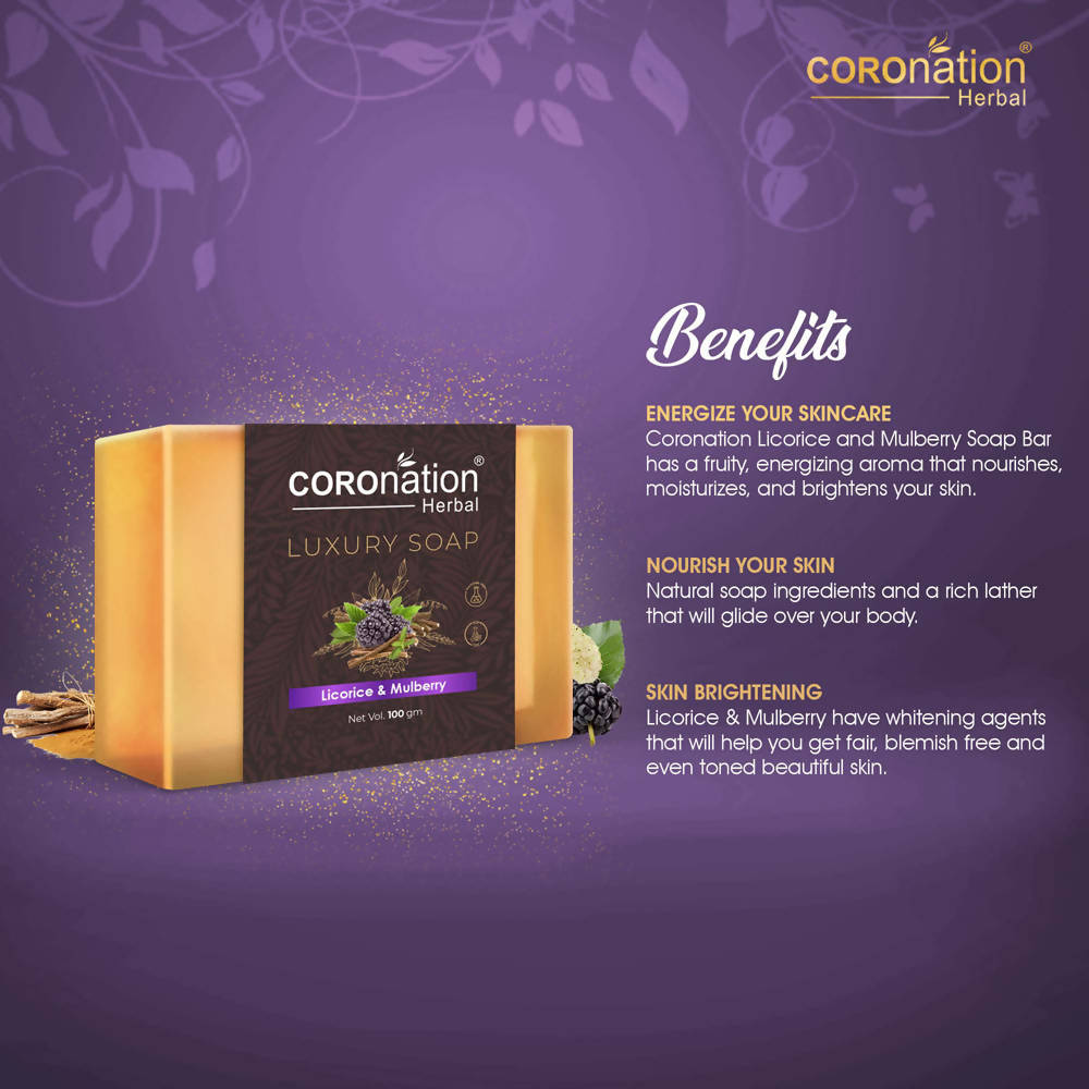 Coronation Herbal Licorice & Mulberry Luxury Soap | Grocsy