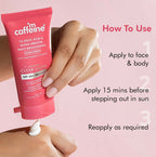 mCaffeine Clear Glow 1% Kojic Acid, Alpha Arbutin Daily Brightening Sunscreen | Grocsy