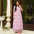 PartyWear Designer White And Pink Pure Maslin Plazzo Suit - Anbazaar | Grocsy