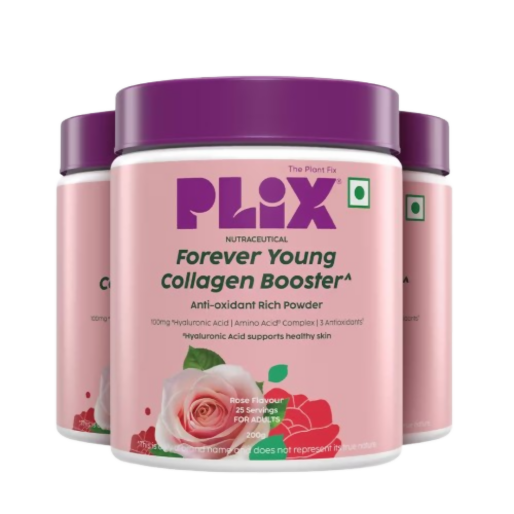 PLIX The Plant Fix Plant-Based Collagen Builder, Advanced Anti-Ageing Formula- Rose | Grocsy