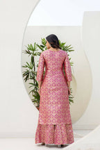 Teeya Creation Pink Viscose Jacquard Party Wear Designer Suit | Grocsy