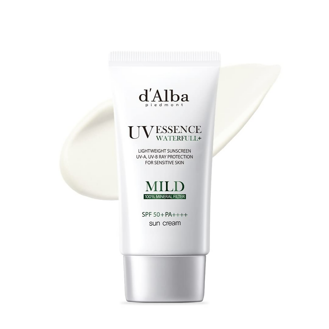 d'Alba Piedmont Italian White Truffle Waterfull Mild Sunscreen Vegan Skincare Mineral Sunscreen With Spf 50+ Pa++++ | Grocsy