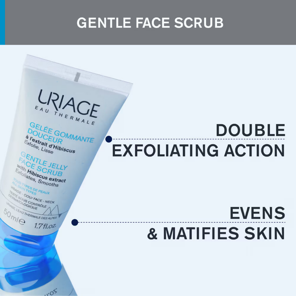 Uriage Daily Facial Scrub With Silica Microbeads | Grocsy