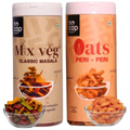 Nocap foods Zero Guilt Healthy Chips - Classic Masala & Oats Peri Peri | Grocsy
