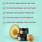 Quench Vitamin E Deep Cleansing Clay Mask with Avocado Removes Impurities & Refines Pores | Grocsy