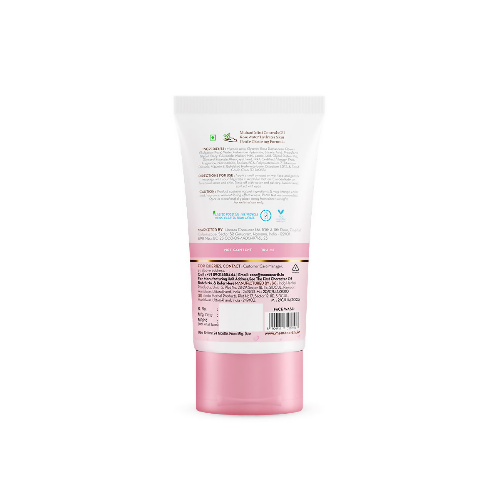 Mamaearth Multani Mitti Oil Balance Face Wash With Multani Mitti & Bulgarian Rose | Grocsy