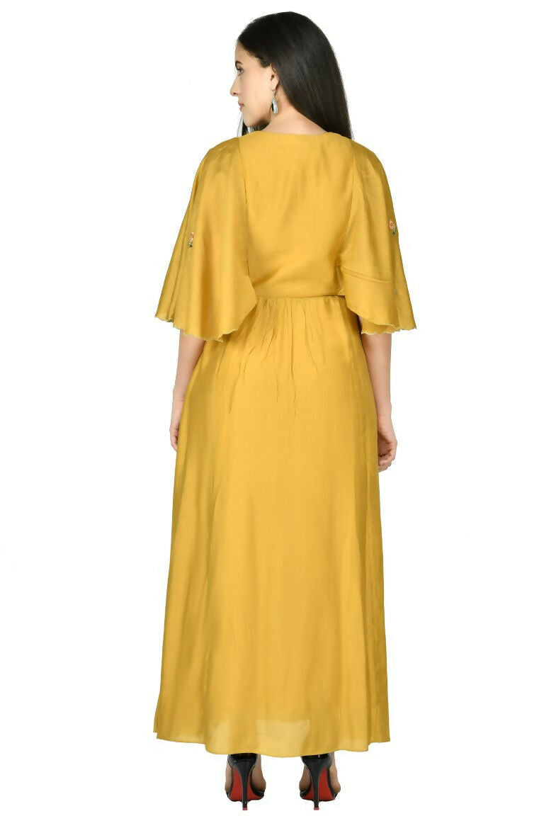 Joban Fashion Mustard Chanderi Kurta Set | Grocsy