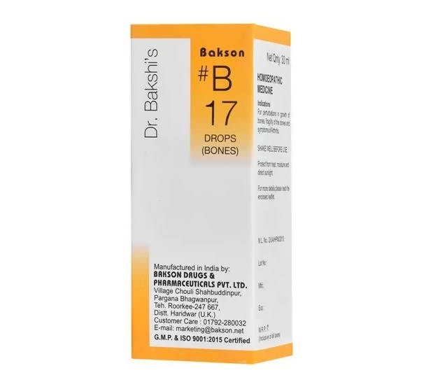 Bakson's Homeopathy B17 Drops | Grocsy