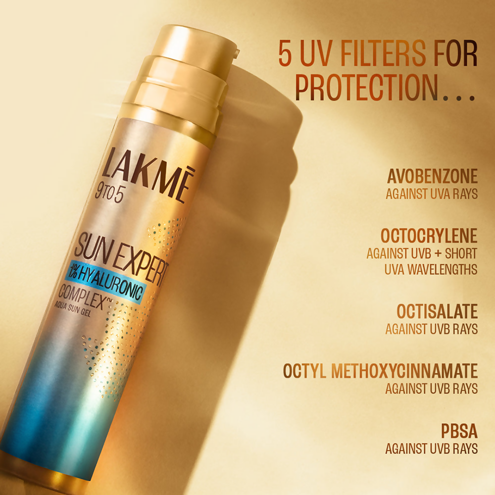 Lakme 9To5 Sun Expert 1% Hyaluronic Sunscreen, Spf 50 Pa+++ | Grocsy