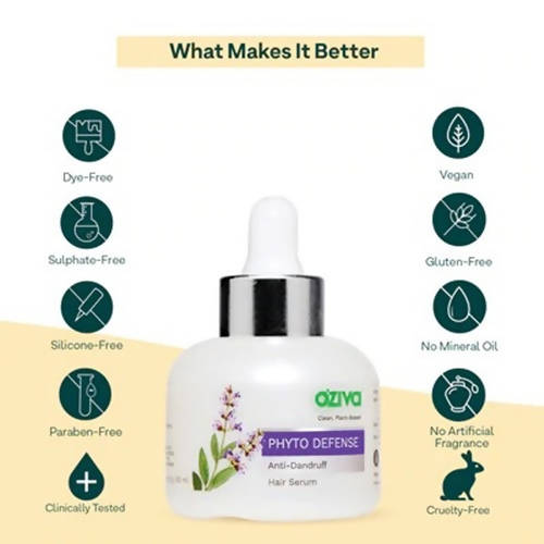 OZiva Phyto Defense Anti-Dandruff Hair Serum | Grocsy